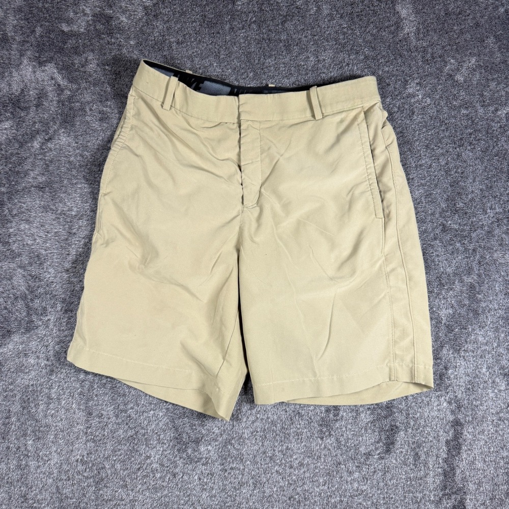 Nike Dri-FIT Golf Shorts Mens 30 Khaki Tan Standard Fit Performance Stretch